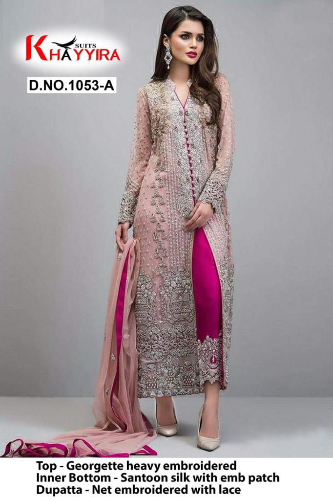 PAKISTANI SUITS D NO 1053A BY KHAYYIRA